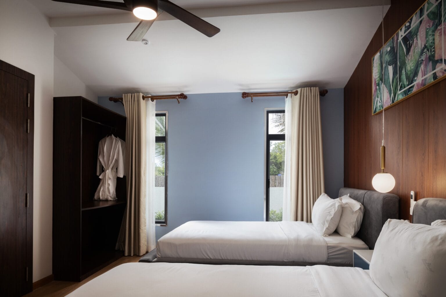 Two Bedroom Private Villa - bed
